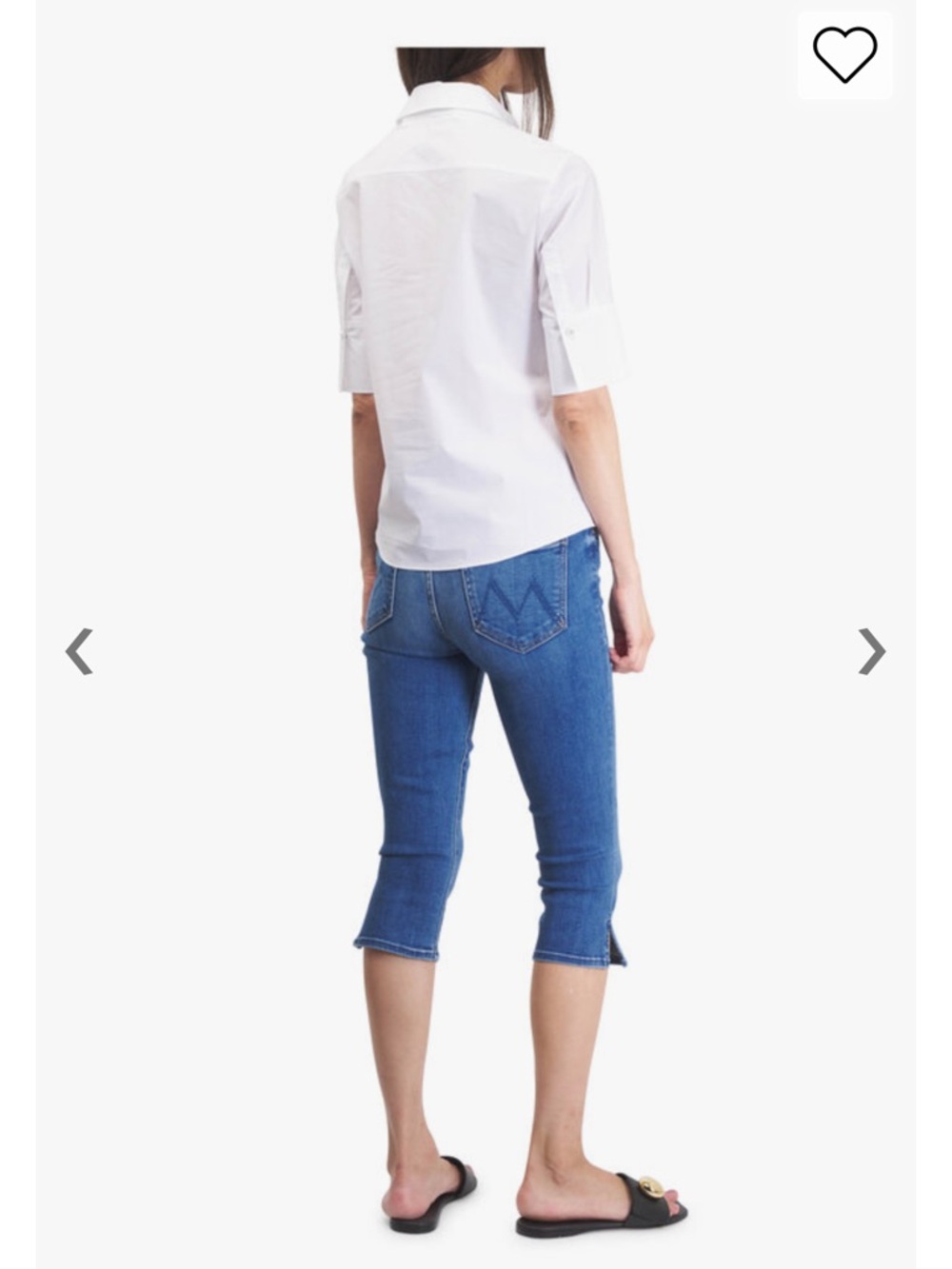 MOTHER The Stunner Bunny Snip Capri Jeans in  Connect the Dots - Picture 4 of 4